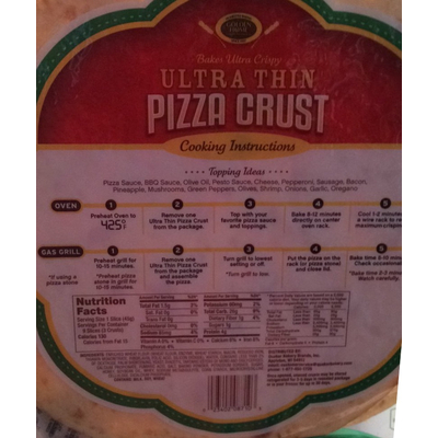 Ultra Thin Pizza Crust