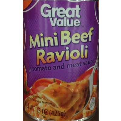 Mini Beef Ravioli in Tomato & Meat Sauce