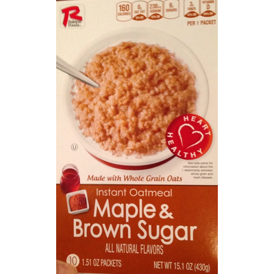 Instant Oatmeal Maple & Brown Sugar
