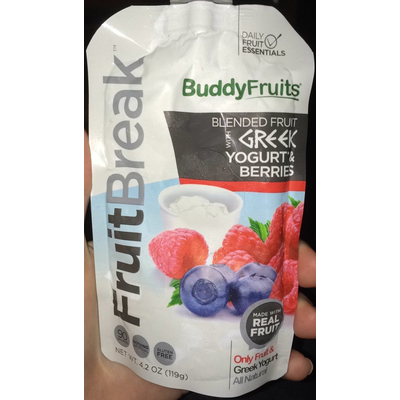 Blended Fruit with Greek Yogurt & Berries