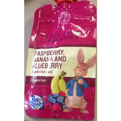 Raspberry, Banana and Blueberry Fruit Snack