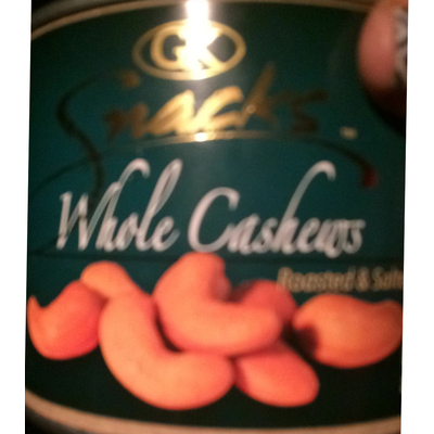 Whole Cashews, Roasted & Salted