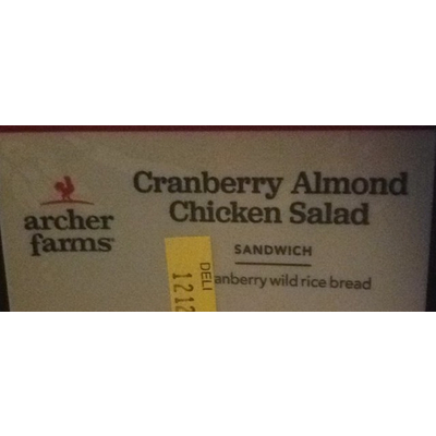 Cranberry Almond Chicken Salad Sandwich