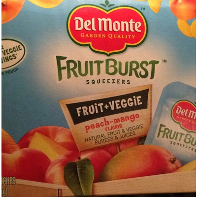Fruit Burst Squeezers, Peach-Mango Flavor