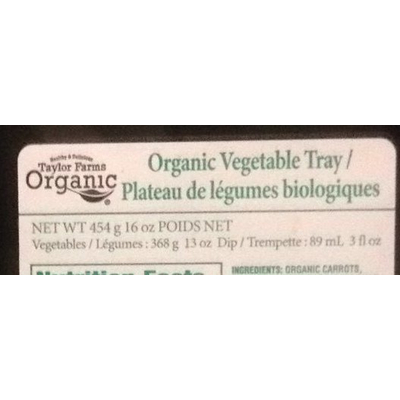 Organic Vegetable Tray