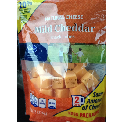 Mild Cheddar Cheese, Snack Cubes