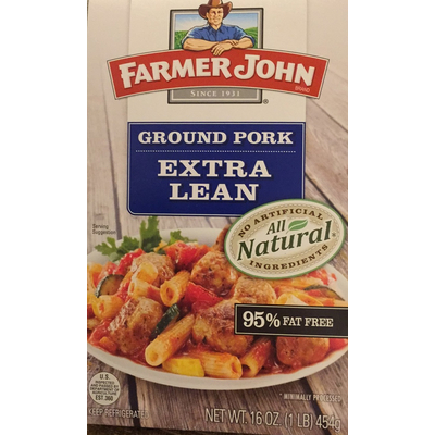 Extra Lean, Ground Pork
