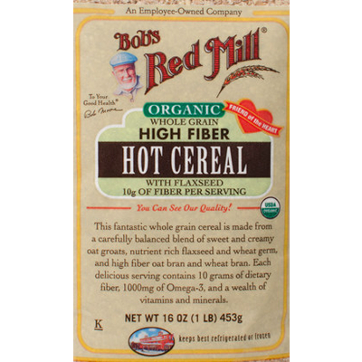 Organic, Whole Grain, High Fiber, Hot Cereal with Flaxseed