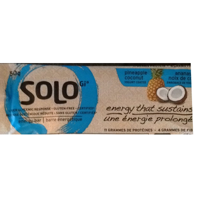 Pineapple Coconut Yogurt Coated Energy Bar