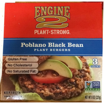 Poblano Black Bean Plant Burger