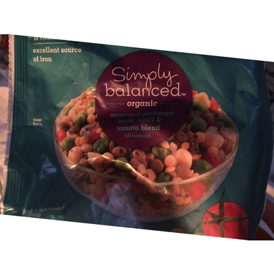 Organic Seasoned Garbanzo, Beans, Lentil & Tomato Blend