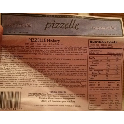 Pizzelle, Very Vanilla