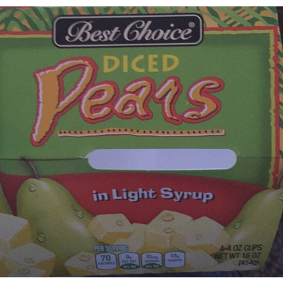 Diced Pears in Light Syrup