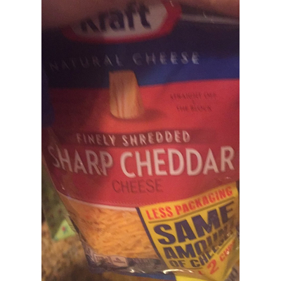 Finely Shredded Cheese, Sharp Cheddar