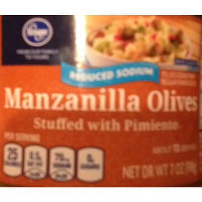 Manzanilla Olives, Stuffed Pimiento