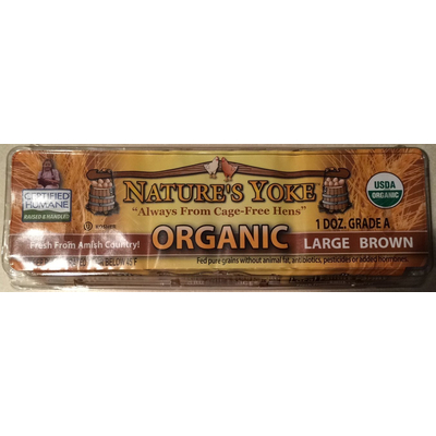 Organic Grade A Large Brown Eggs