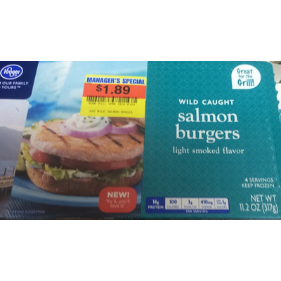 Salmon Burgers, Light Smoked