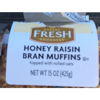 Muffins, Honey Raisin Bran