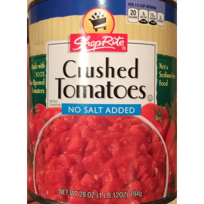 Crushed Tomatoes, No Salt Added