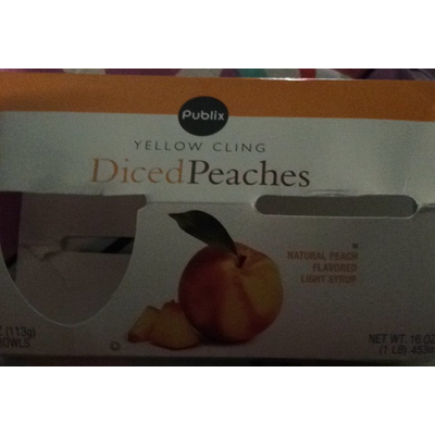 Yellow Cling Peaches, Diced