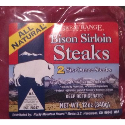 Bison Sirloin Steaks