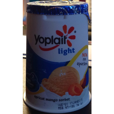 Apricot Mango Sorbet Light Yogurt
