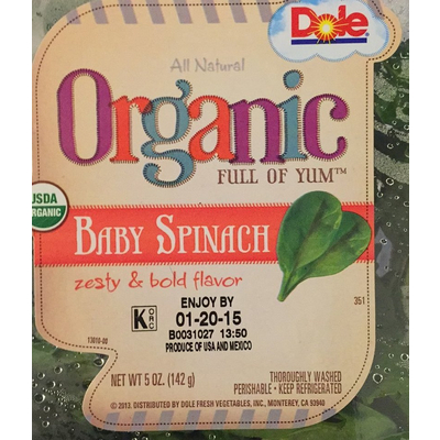Baby Spinach, Zesty & Bold