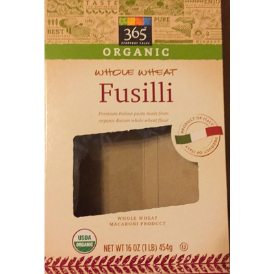 Organic Whole Wheat Fusilli