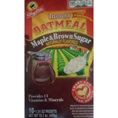 Instant Oatmeal, Maple & Brown Sugar