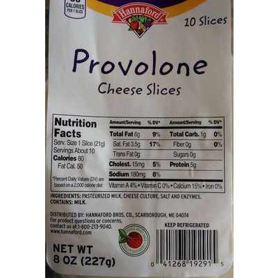 Cheese Slices, Provolone