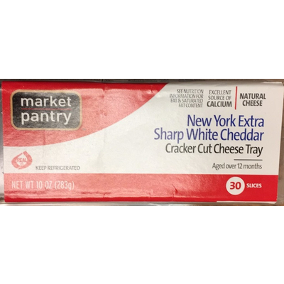 Sharp White Cheddar Cheese, Cracker Cut