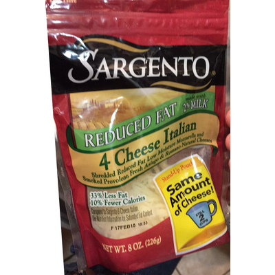 Shredded Cheese, Reduced Fat 4 Cheese Italian