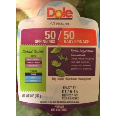 50 / 50 Spring Mix Baby Spinach