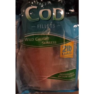 Cod Fillets, Wild Caught, Skinless