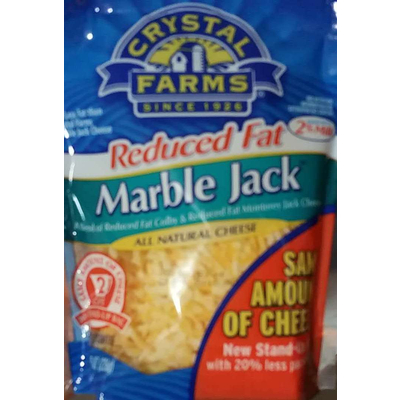 Shredded Reduced Fat Marble Jack Cheese