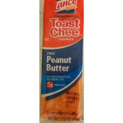 Toast Chee Crackers, Real Peanut Butter