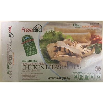 Glutten Free Seasoned Grilled Chicken Breast Strips
