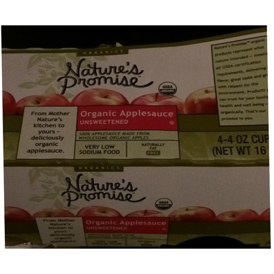 Organic Applesauce, Unsweetened