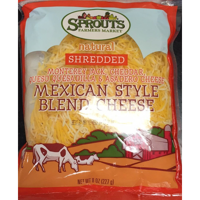 Natural Shredded Cheese, Mexican Style Blend