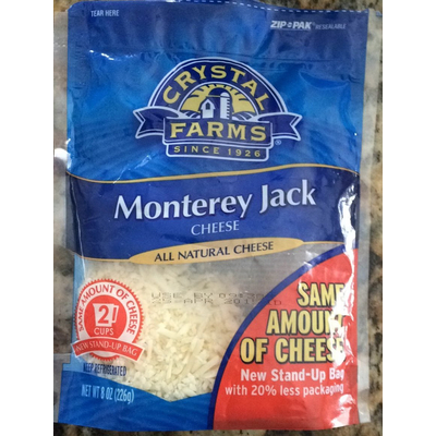 Shredded All Natural Cheese, Monterey Jack