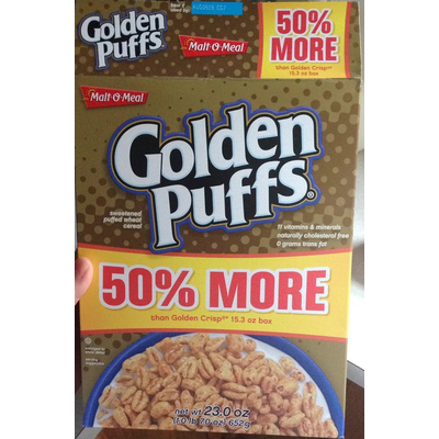 Golden Puffs, Sweetened Puffed Wheat Cereal