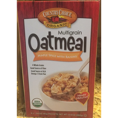 Cereal, Multigrain Oatmeal, Maple Spice with Raisins