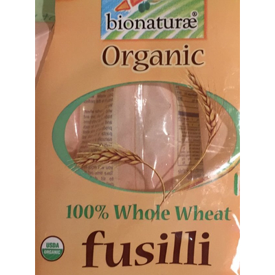 Organic Fusilli, 100% Whole Wheat