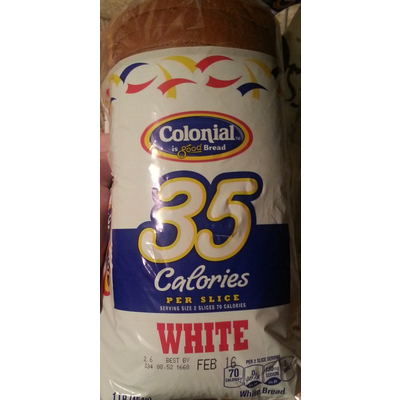 35 Calories Per Slice White Bread