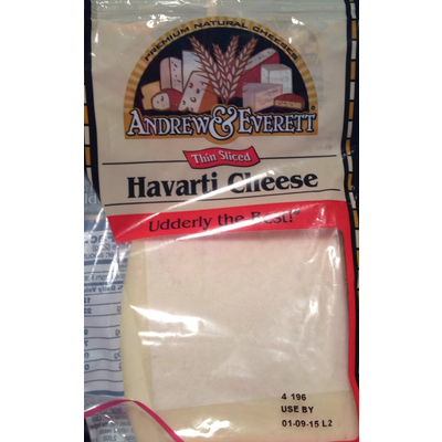 Thin Sliced Cheese, Havarti
