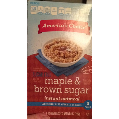 Instant Oatmeal, Maple & Brown Sugar