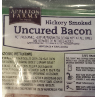 Uncured Bacon, Hickory Smoked