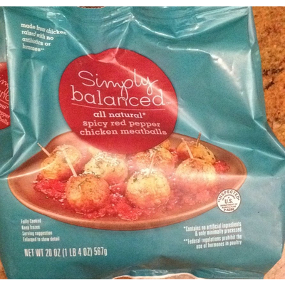 Chicken Meatballs, Spicy Red Pepper