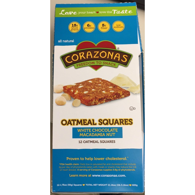 Oatmeal Squares, White Chocolate Macadamia Nut