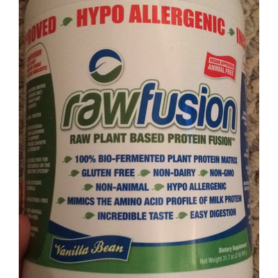 Raw Plant Based Protein Fusion Dietary Supplement, Vanilla Bean